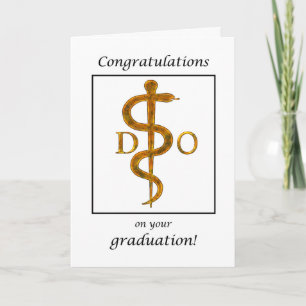 DO, Doktor i Osteopathy Studenten Grattis Kort