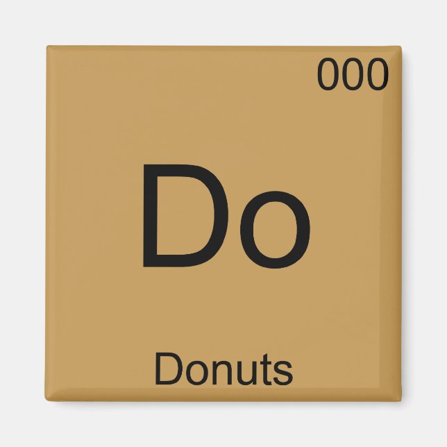 Do - Donuts Funny Chemistry Inslag Symbol T-Shirt Magnet (Framsidan)