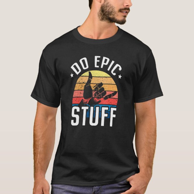 Do Epic Saker Surfer hang Loose Shaka Windsurfing T Shirt (Framsida)