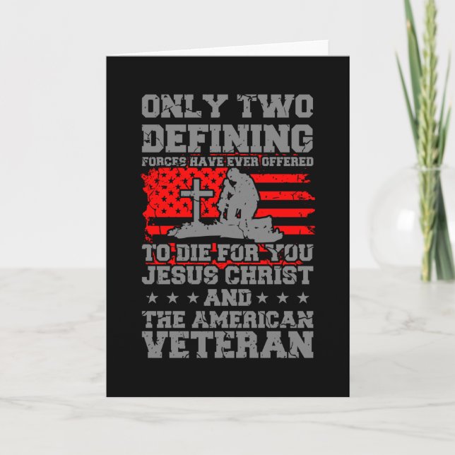 DÖ FÖR DIG Amerikansk Veteran Present Veterandagen Kort (Framsida)