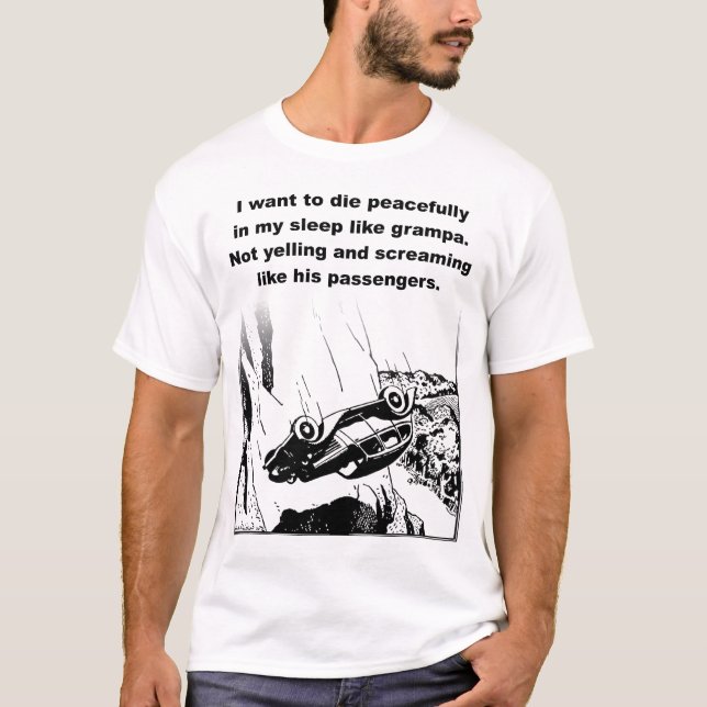 Dö Fredfullt I Min Säng Rolig Tröja Humor (Framsida)