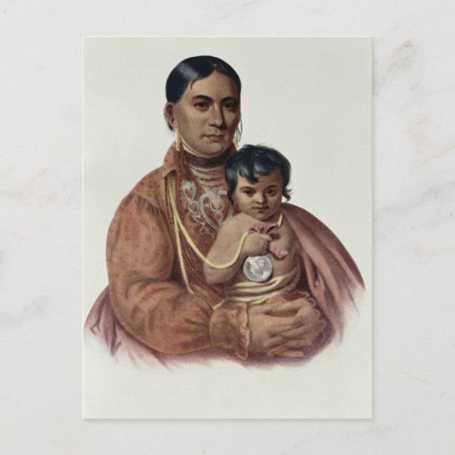 Do-Hon-Go, en Osage Woman Vykort (Framsida)