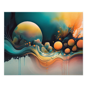 Dö in i ett undervattens kanteringsdjup fototryck