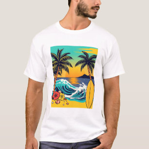 Dö in i sommaren med vibranta strandviber! t shirt