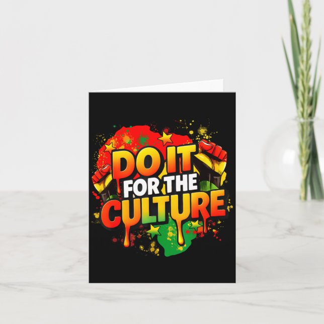 Do It For The Culture Black History Month Men Wome Kort (Framsida)