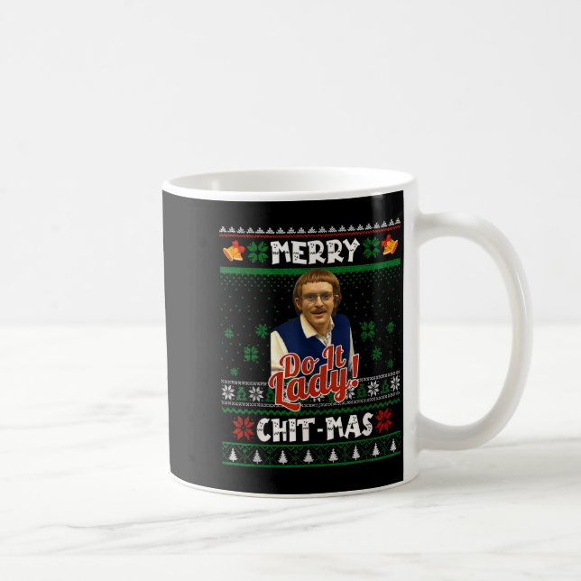 Do It Funny Chit-mas Christmas Meme  Kaffemugg (Höger)