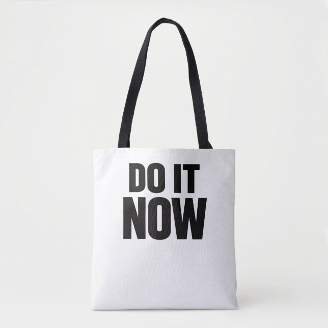 Do It Now Motivational Quote Minimal Typography In Tygkasse (Framsida)