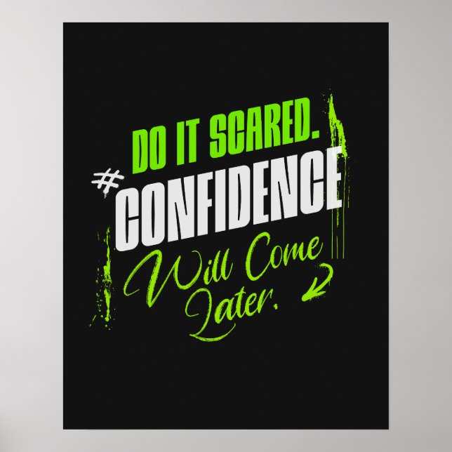 Do It Scared - Motivational Confidence  Poster (Framsidan)