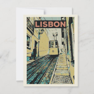 Do Lavra-funiket i Lissabon Portugal Vykort