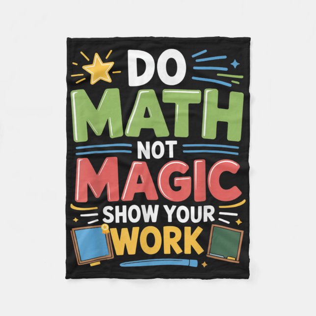 Do Math Not Magic Math Teacher Back to school Funn Fleecefilt (Framsidan)