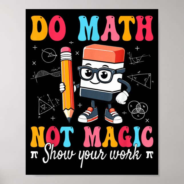 Do Math Not Magic Math Teacher Poster (Framsidan)