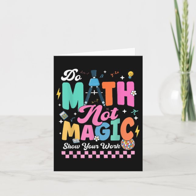Do Math Not Magnuny Math Teacher Student bak Kort (Framsida)