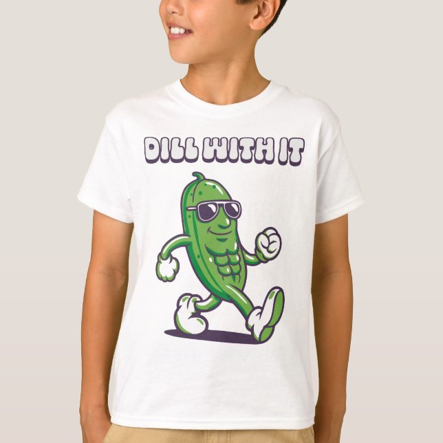 Dö med Coolan Pickle Boy's T Shirt (Framsida)