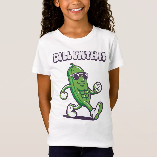 Dö med den Coola Pickle Girl's T Shirt (Framsida)