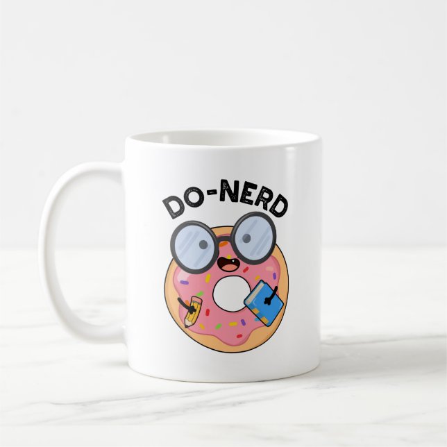 Do-nerd Funny Nerdy Donut Pun Kaffemugg (Vänster)