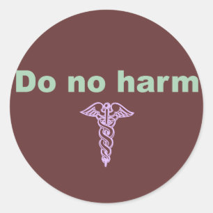 Do No Harm Runt Klistermärke