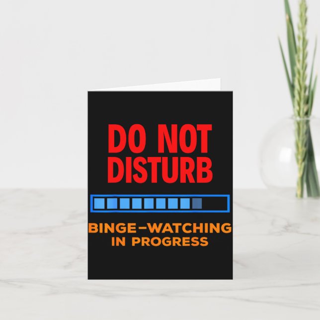 Do Not Disturb Binge Watching Tv Shows  Kort (Framsida)