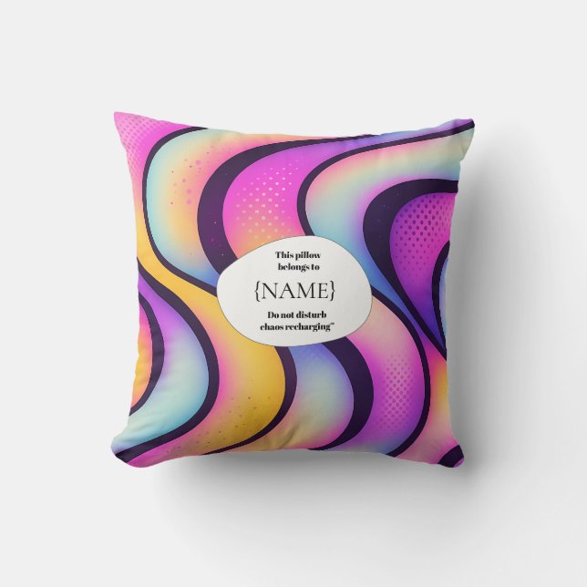 Do Not Disturb  – Colorful Abstract  Personalized  Kudde (Framsida)