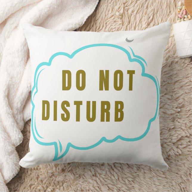 Do Not Disturb Cozy Sleep Throw Pillow – Moon Clou Kudde (Filt)