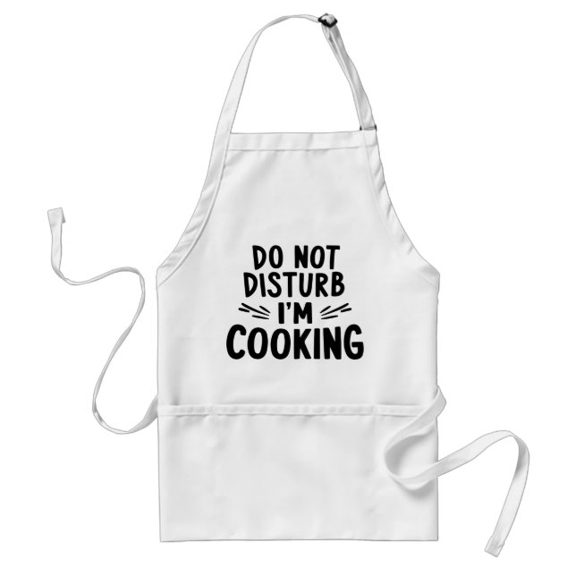 Do Not Disturb Im Cooking Funny Kitchen Humor Förkläde (Framsidan)