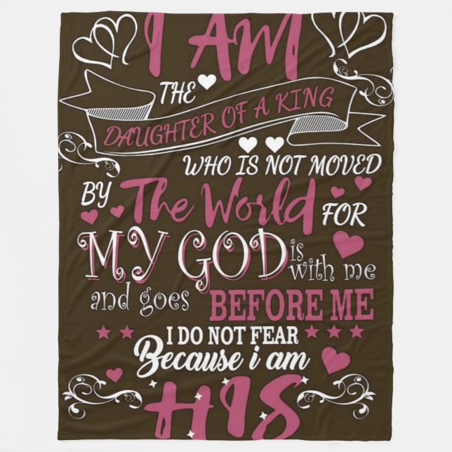 Do Not Fear" Religious Fleece Blanket (Framsidan)