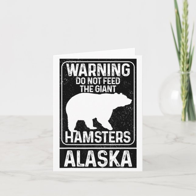 Do Not Feed The Giant Hamsters Grizzly Bear Funny  Kort (Framsida)