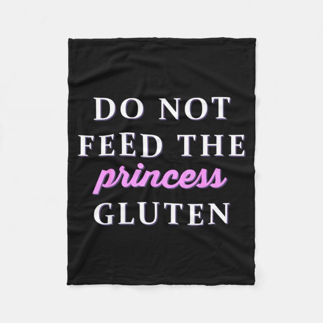 Do Not Feed The Princess Gluten  Fleecefilt (Framsidan)