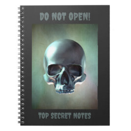 Do Not Open! Top Secret Notes. 3D skull render Anteckningsbok