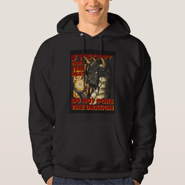 Do Not Poke The Dragon Mythical Creature Dragon Hoodie (Framsida)