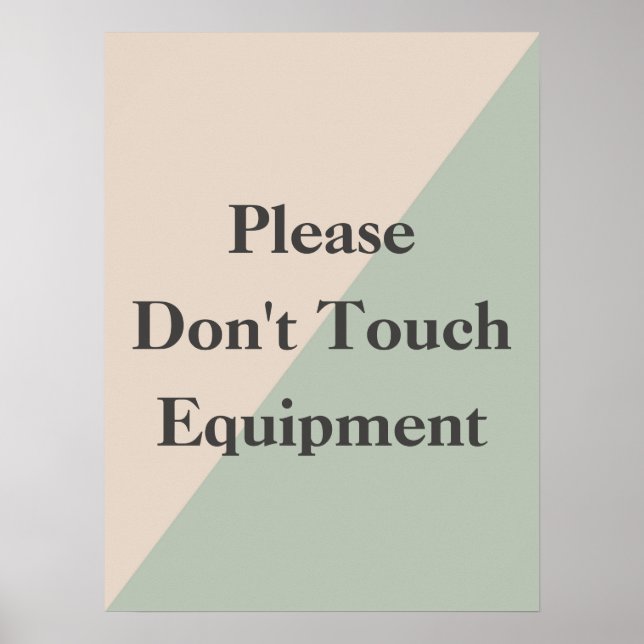 Do Not Touch Equipment Professional Boundary Poster (Framsidan)
