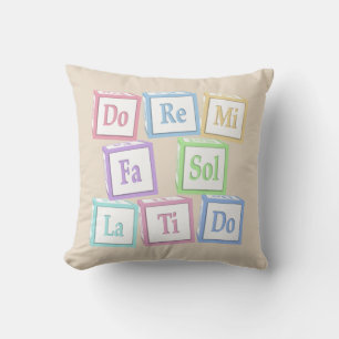 "Do Re Mi" Oktav Solfeggio Musikaliska Babyblock Kudde