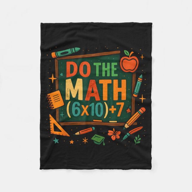 Do The Math 67 Funny Equation Chalkboard School Ar Fleecefilt (Framsidan)