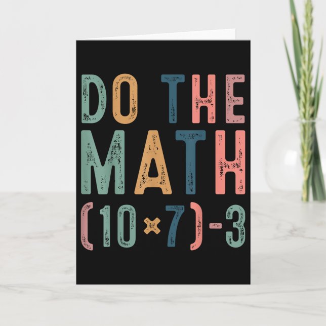 Do The Math 67 Funny Six Seven Meme Teacher Women  Kort (Framsida)