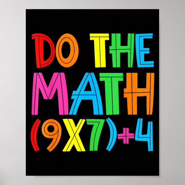 Do The Math 67 Meme 6 7 Funny Six Seven Women Teac Poster (Framsidan)