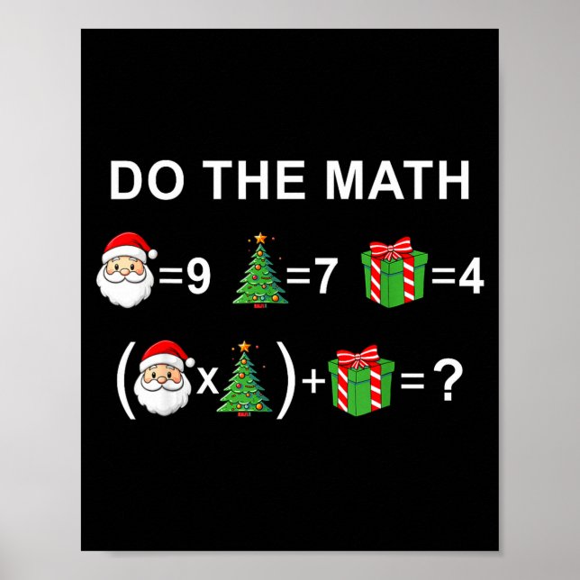 Do The Math 67 Meme Christmas Funny Math Teacher  Poster (Framsidan)