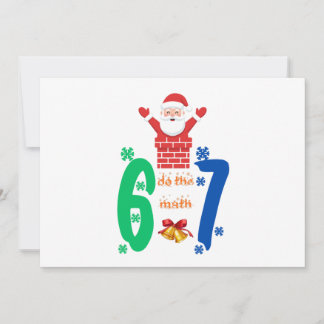 Do The Math 67 Meme Christmas Julkort