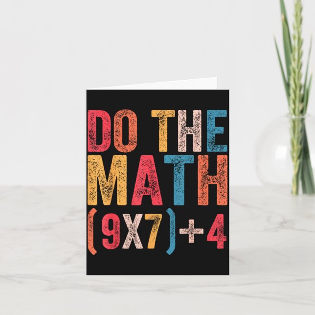 Do The Math 67 Meme Funny 6 7 Six Seven Men Women  Kort (Framsida)