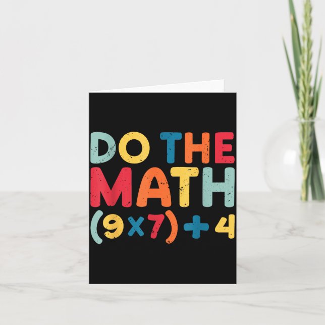 Do The Math 67 Meme Funny Six Seven Sarcastic Math Kort (Framsida)