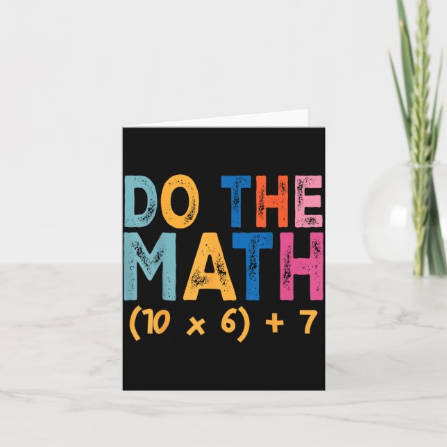 Do The Math 67 Meme Funny Six Seven Teacher Humor  Kort (Framsida)