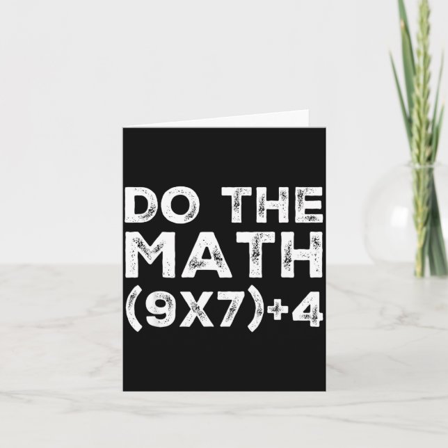 Do The Math 67 Meme Funny Six Seven Teacher Studen Kort (Framsida)