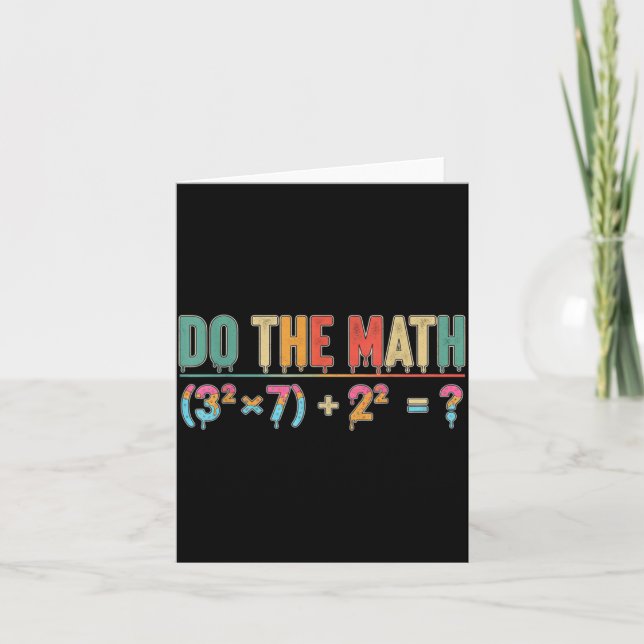 Do The Math 67 Meme Funny Teacher Six Seven Men Wo Kort (Framsida)