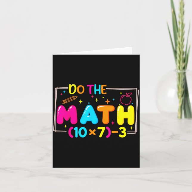 Do The Math 67 Teacher Meme Funny  Kort (Framsida)
