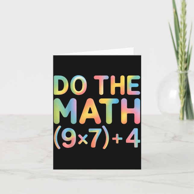 Do The Math Equation Thanksgiving Teacher 67 Six S Kort (Framsida)