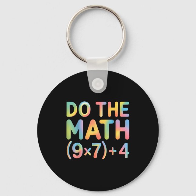 Do The Math Equation Thanksgiving Teacher 67 Six S Nyckelring (Framsida)