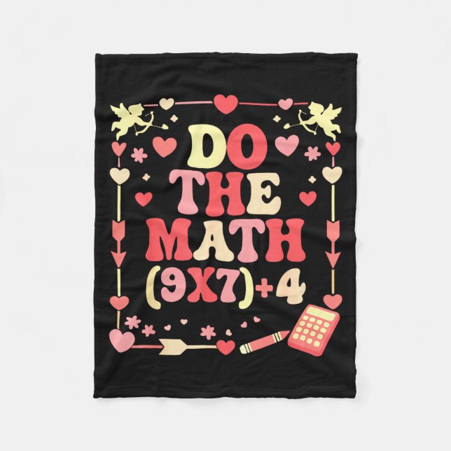 Do The Math Equation Valentine's Day Math Teacher  Fleecefilt (Framsidan)
