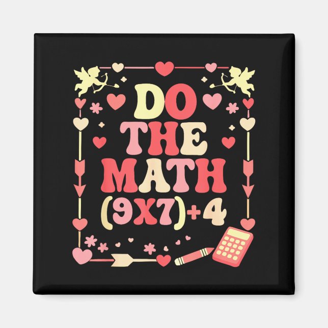 Do The Math Equation Valentine's Day Math Teacher  Magnet (Framsidan)