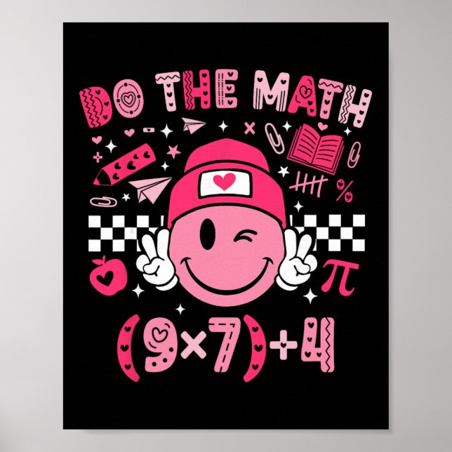Do The Math Six Seven 76 Meme Valentine's Day Math Poster (Framsidan)