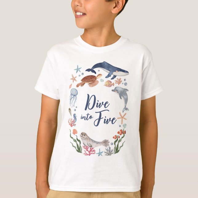 Dö till fem under havets nautiska femte födelsedag t shirt (Framsida)