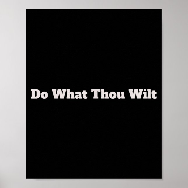 Do What Thou Wilt Funny  Poster (Framsidan)