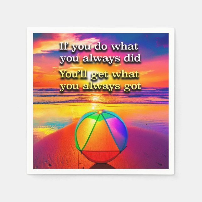 Do What You Always Did Recovery Slogan Sunrise Pappersservett (Framsidan)